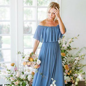 Revelry Abigail Chiffon Dress *Color: SAGE*